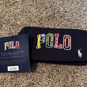 Polo by Ralph Lauren Black Travel Kit with Multicolor Logo